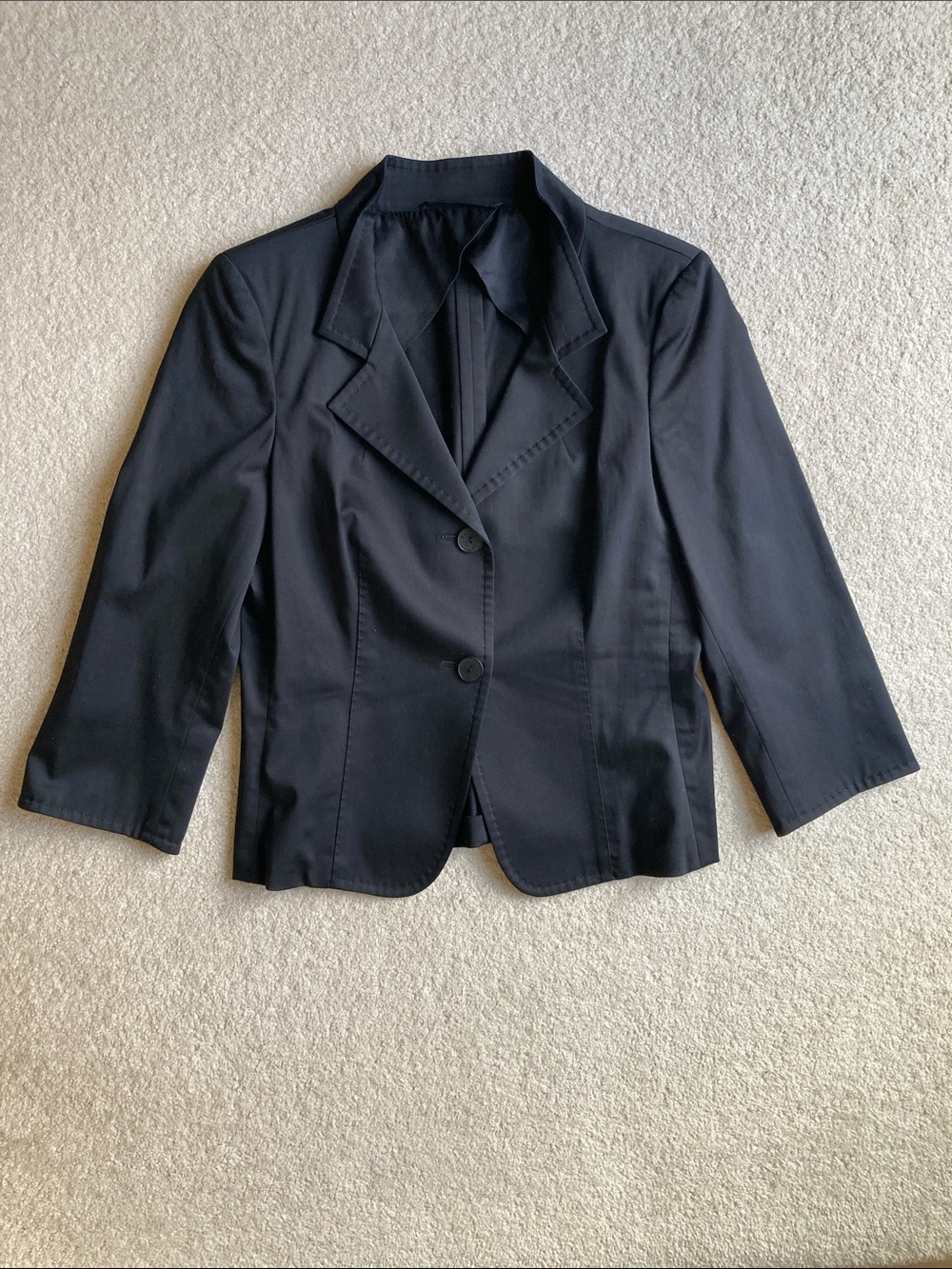 Max Mara black cotton blend blazer